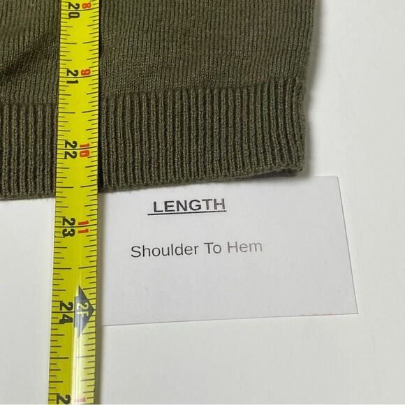 Talbots Rainy Days Green Crewneck Sweater W/ Elbow Patches Women's Size P - Picture 6 of 16